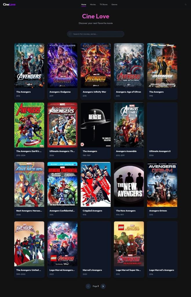 Cine-Love: OMDB Api Based Web App